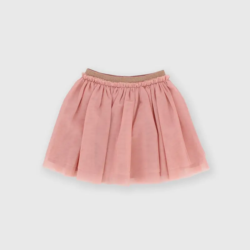 Gonna in tulle da bambina rosa