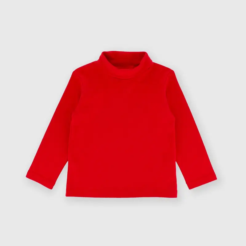 Lupetto in cotone interlock da bambino rosso