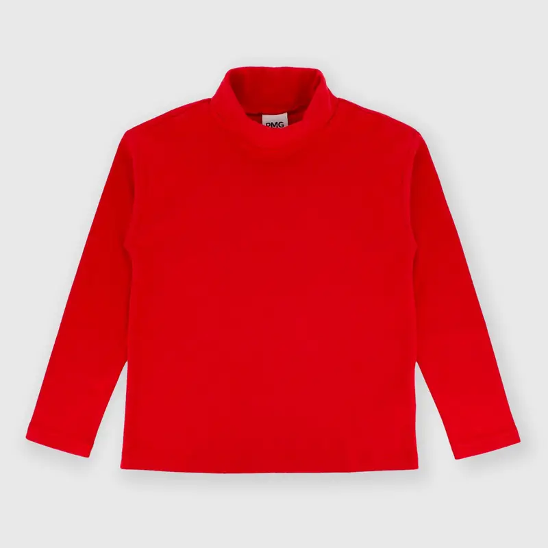 Lupetto in cotone interlock da bambino rosso