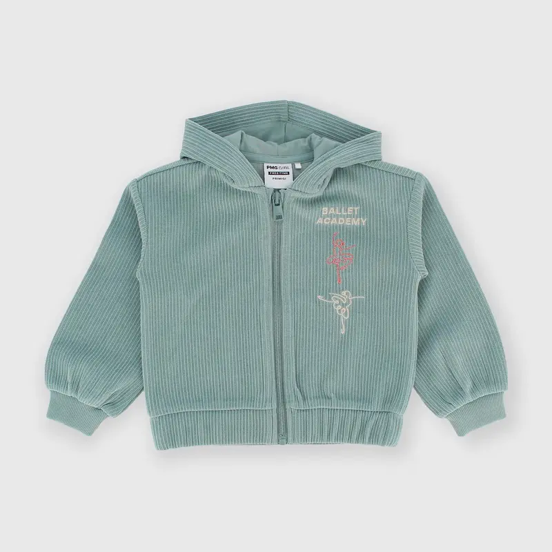 Maglia con cappuccio in felpa da bambina blu