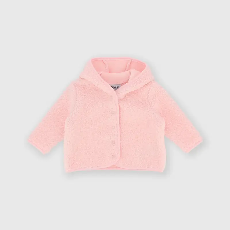 Maglia con cappuccio in felpa da bambina rosa