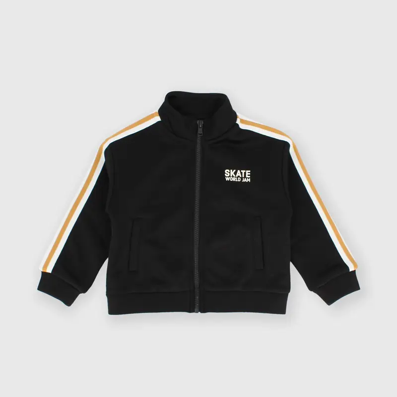 Maglia con zip in felpa da bambino grigio