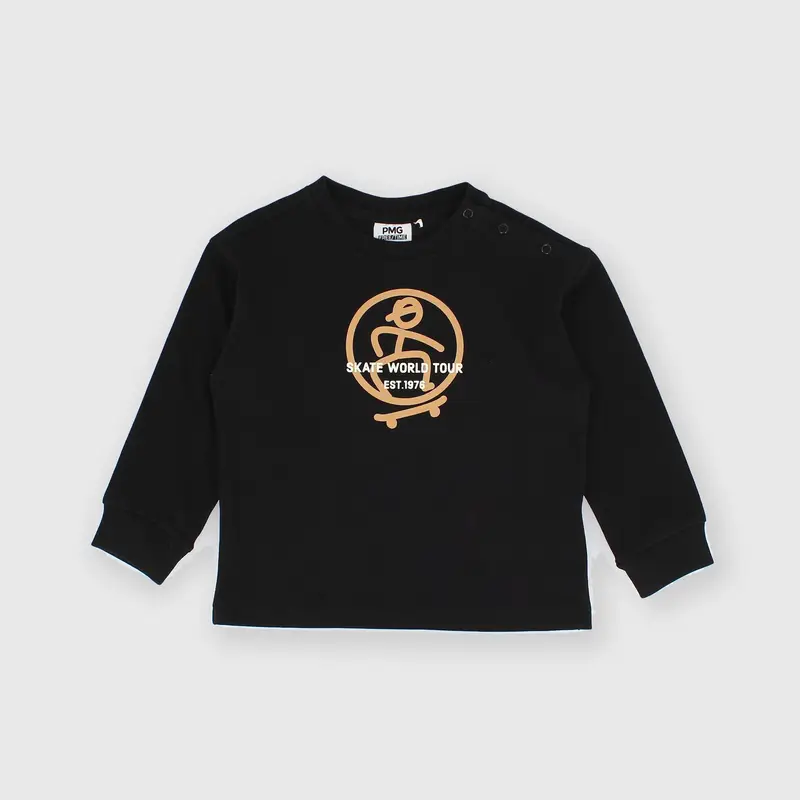 Maglietta maniche lunghe in jersey da bambino grigio