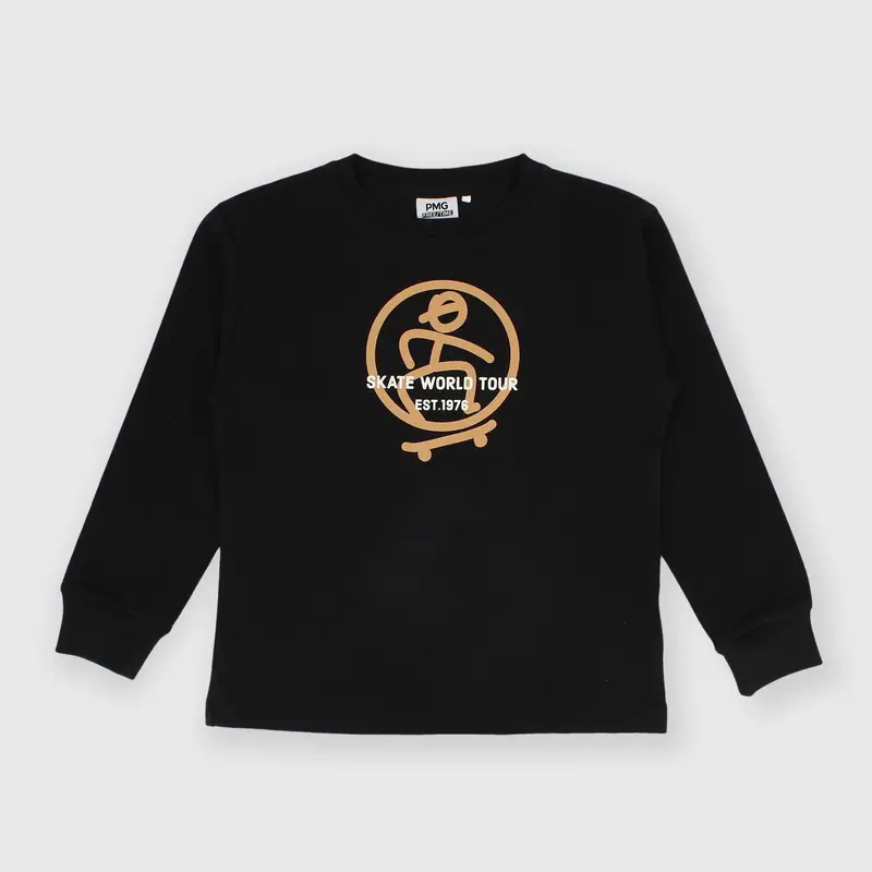 Maglietta maniche lunghe in jersey da bambino grigio