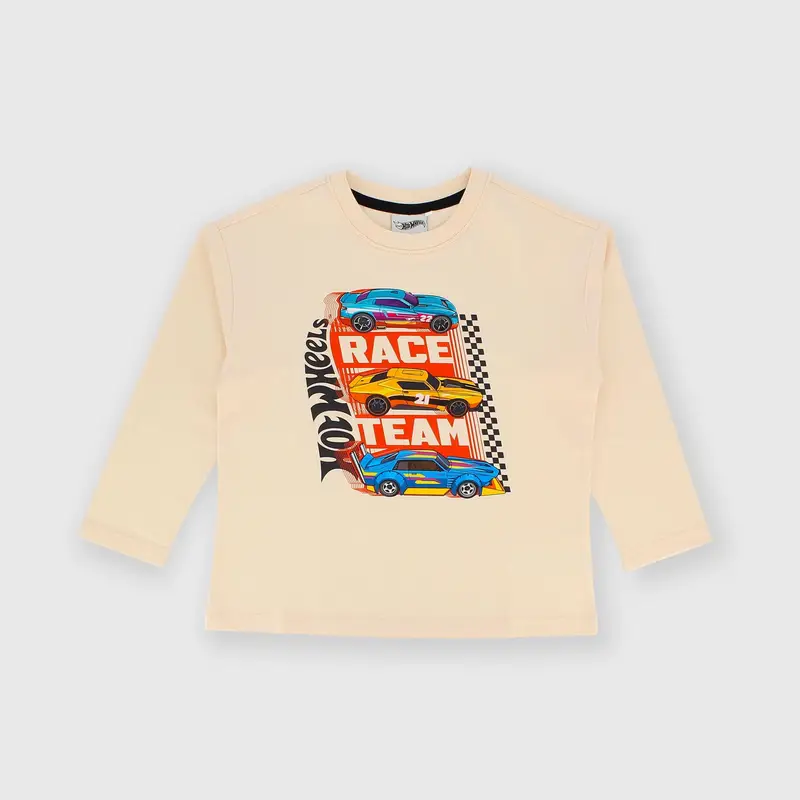 Maglietta maniche lunghe panna hot wheels™