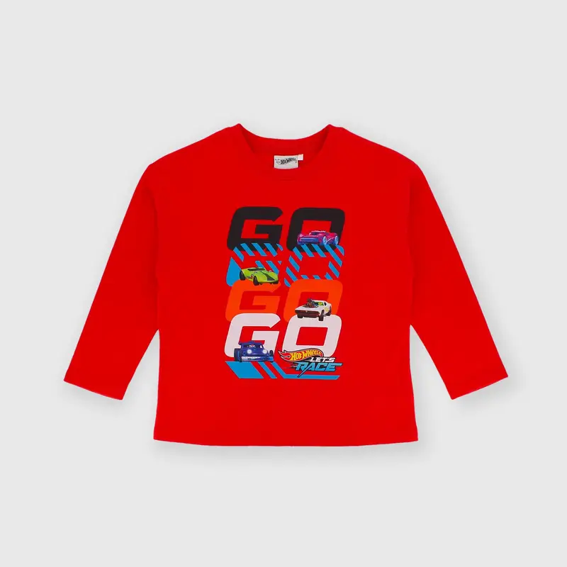 Maglietta maniche lunghe rosso hot wheels™ let's race