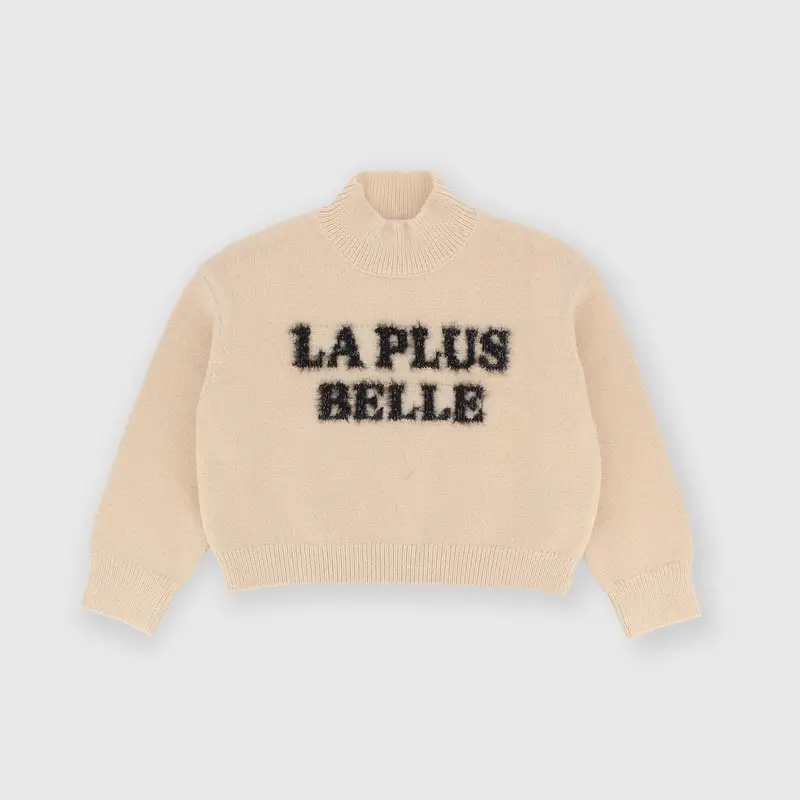 Maglioncino da bambina beige