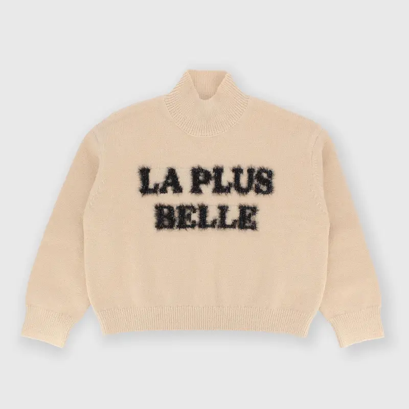 Maglioncino da bambina beige