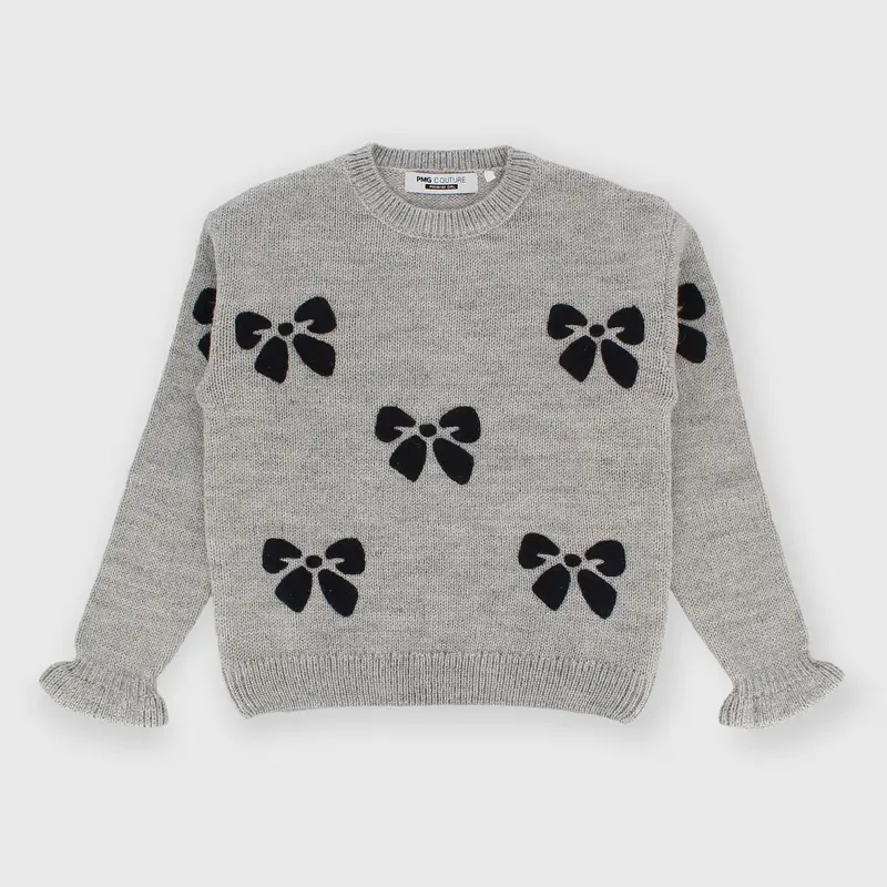 Maglioncino da bambina grigio