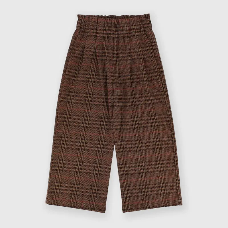 Pantalone da bambina marrone