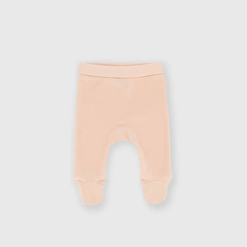 Pantalone in ciniglia da bambina rosa