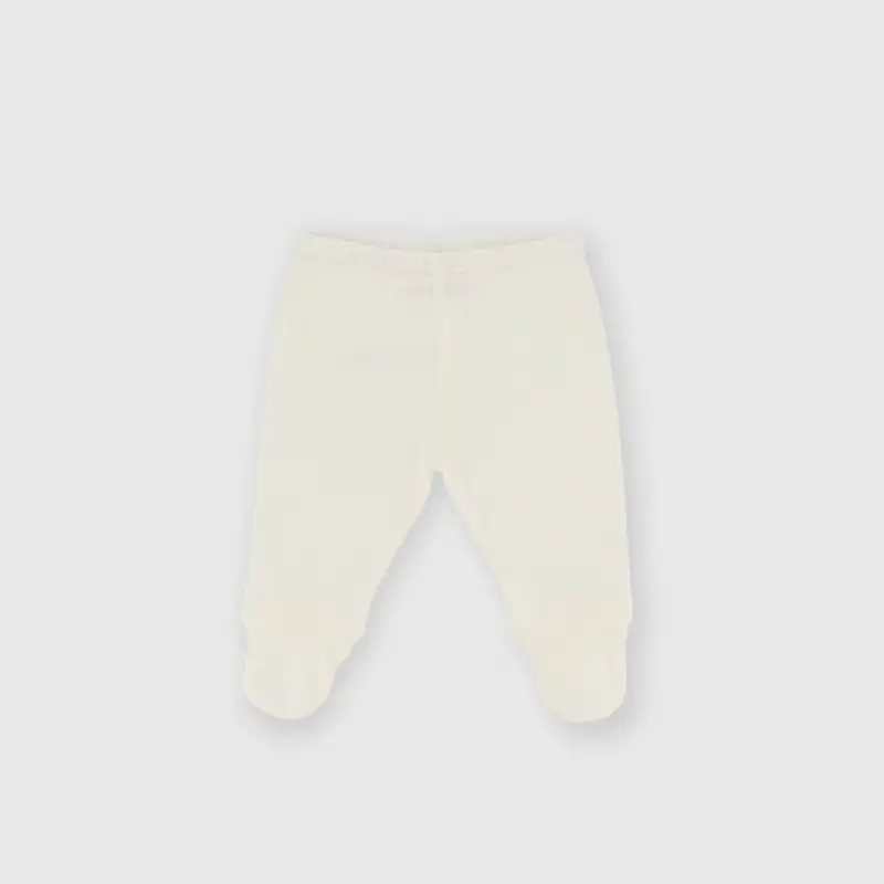 Pantalone in ciniglia da bambino bianco