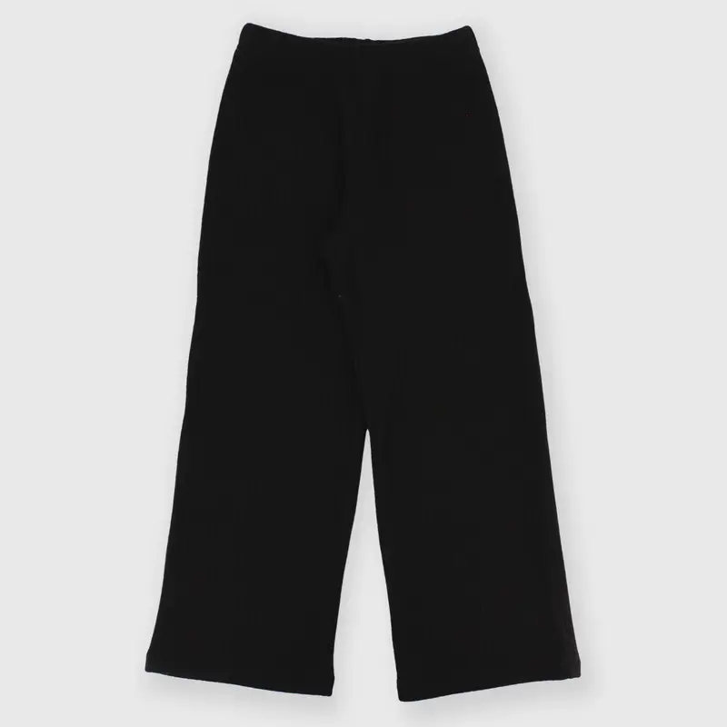 Pantalone in costina da bambina nero