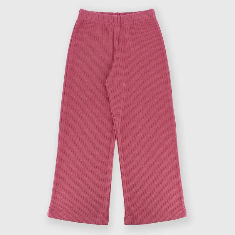 Pantalone in costina da bambina rosa