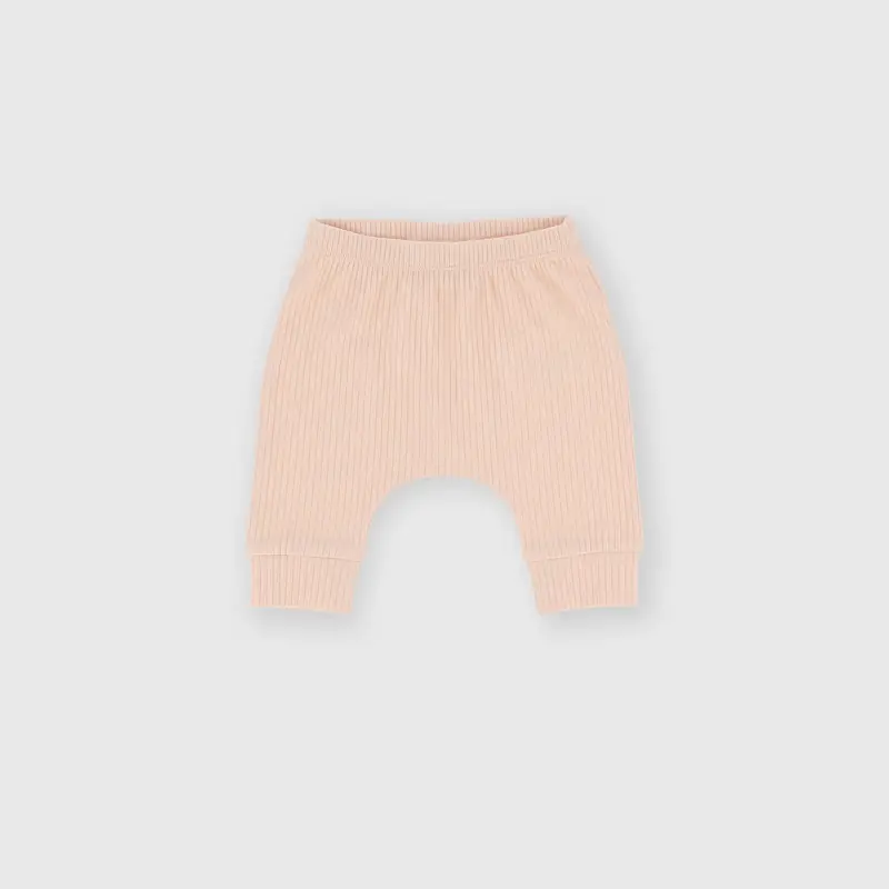 Pantalone in costina da bambina rosa