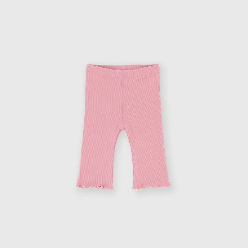 Pantalone in costina da bambina rosa