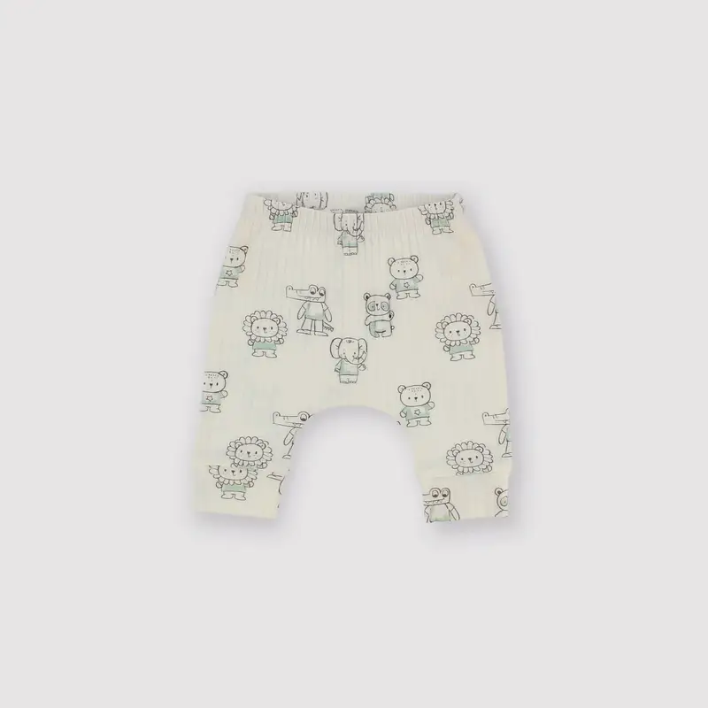 Pantalone in costina da bambino bianco