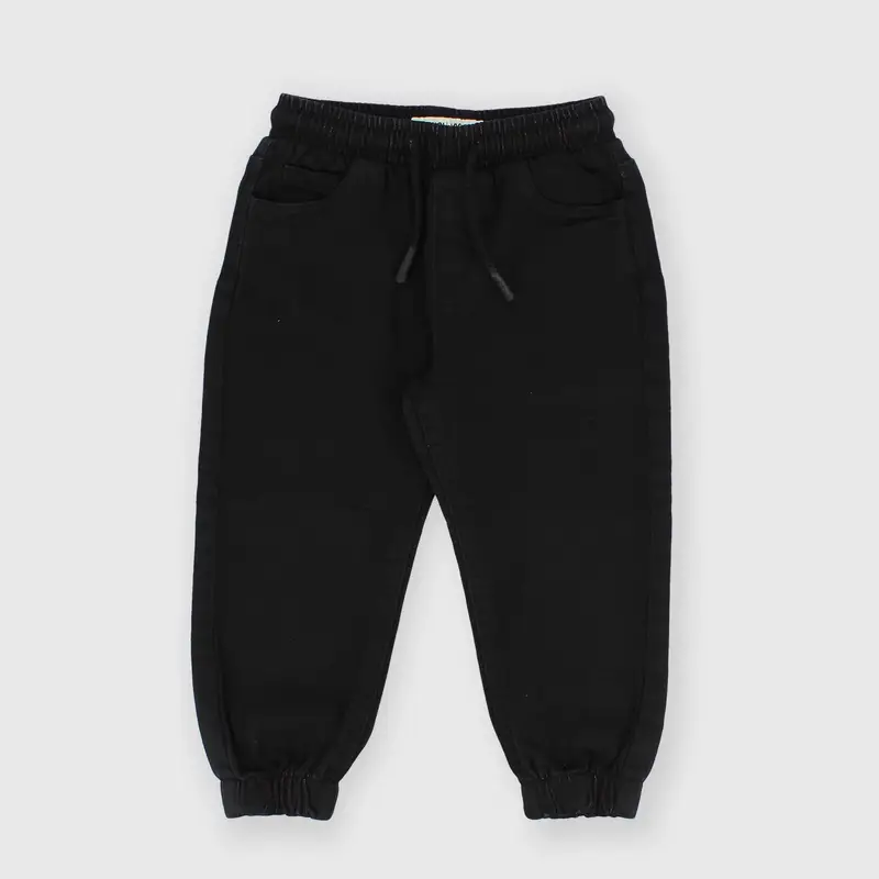 Pantalone in cotone da bambino nero