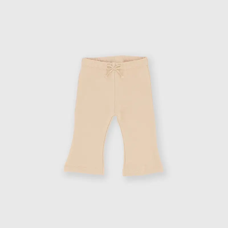 Pantalone in felpa da bambina beige