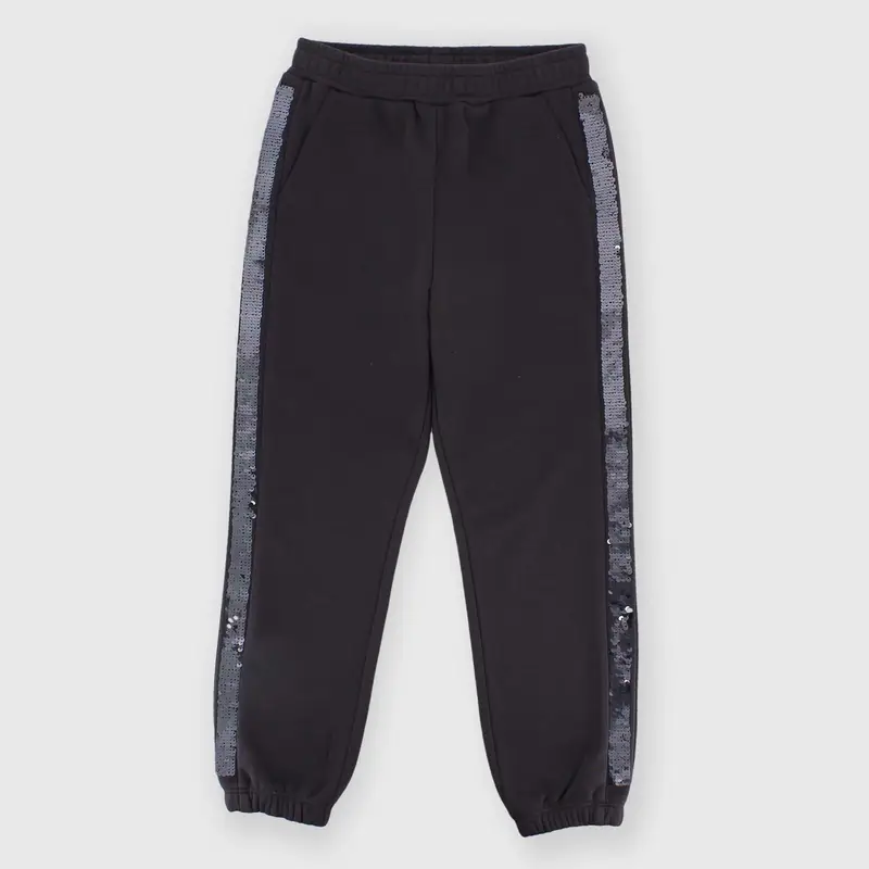 Pantalone in felpa da bambina grigio