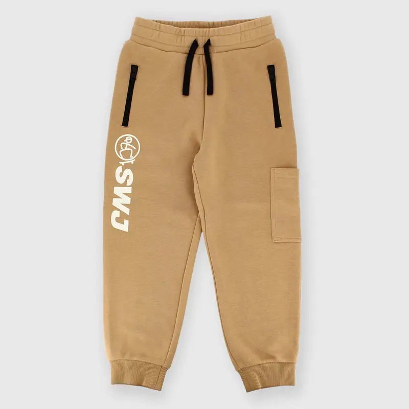 Pantalone in felpa da bambino marrone