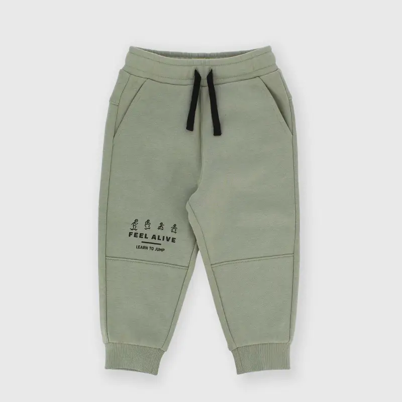Pantalone in felpa da bambino verde