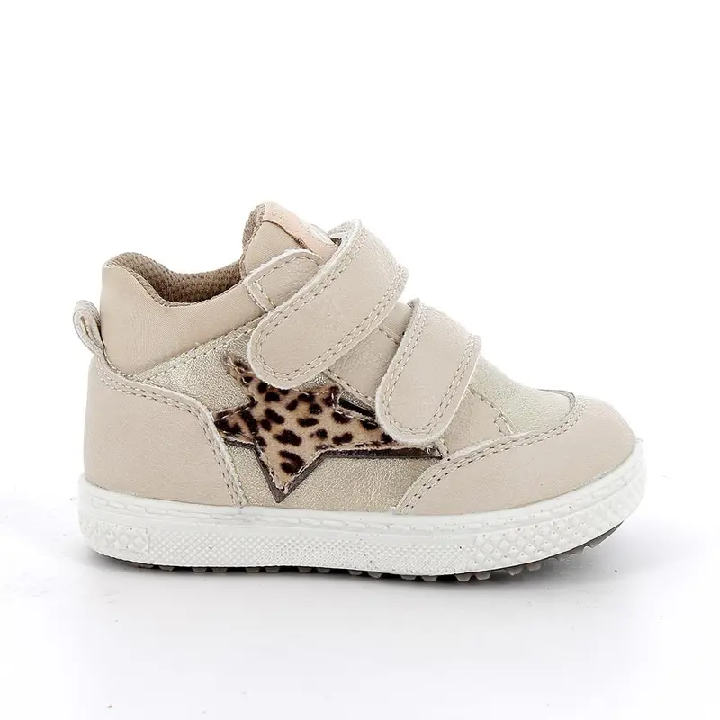 Scarpe da bambina beige con strap