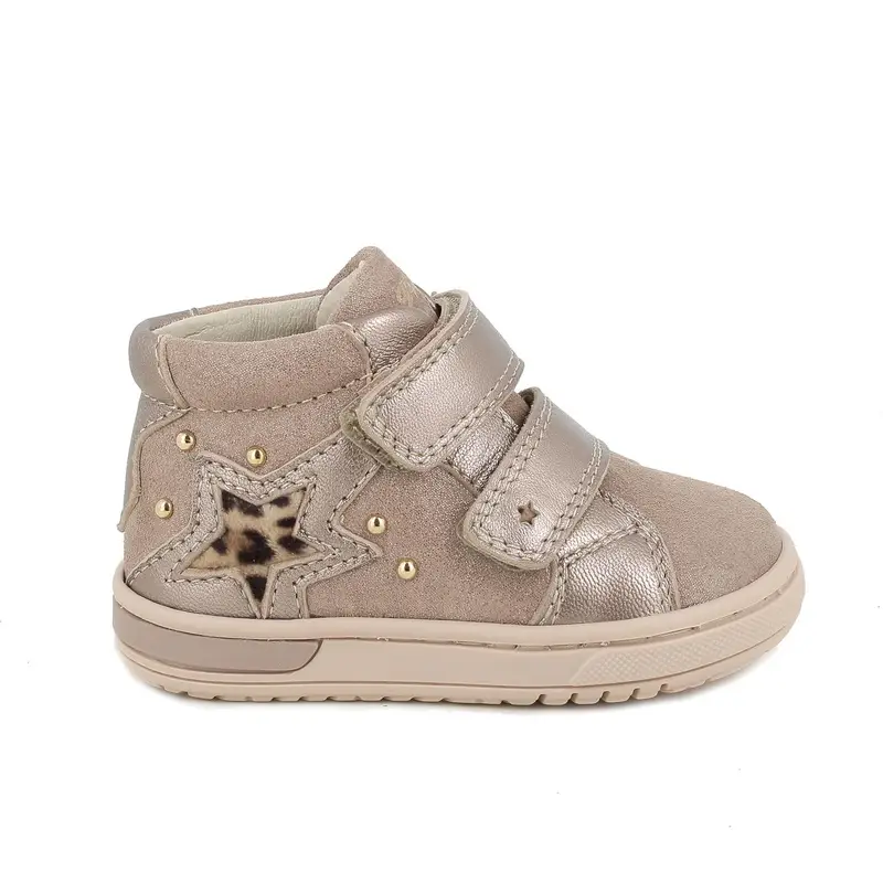 Scarpe da bambina beige con strap