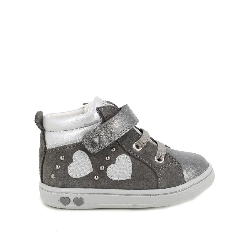 Scarpe da bambina grigio con strap
