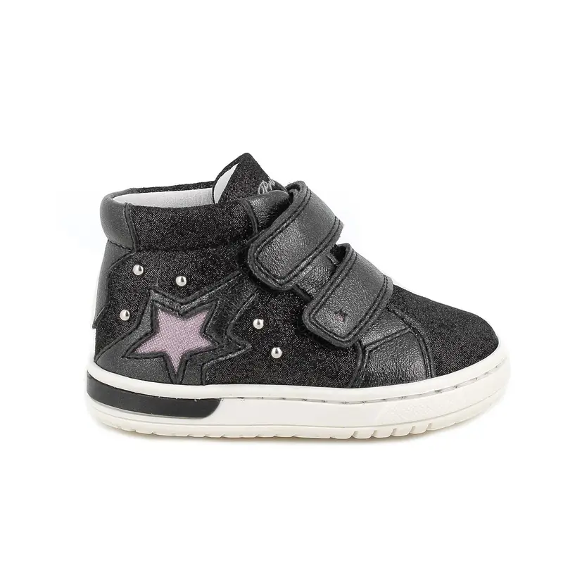 Scarpe da bambina nero con strap