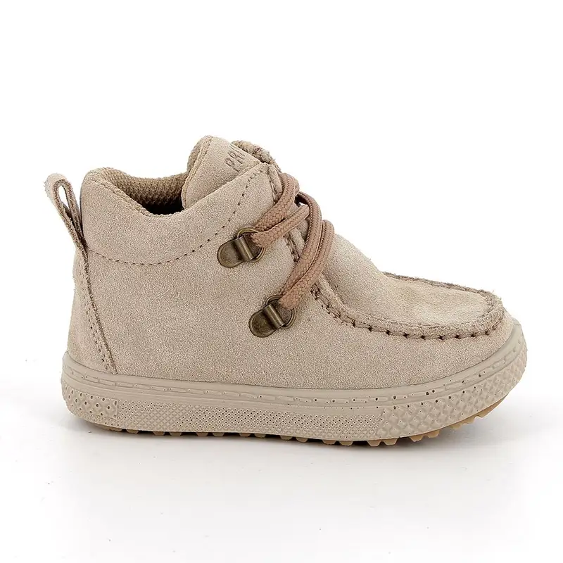 Scarpe da bambino beige con lacci