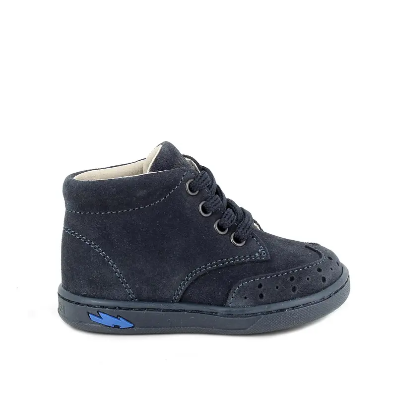 Scarpe da bambino blu con lacci