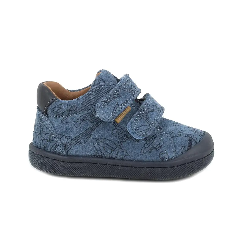 Scarpe da bambino blu con strap