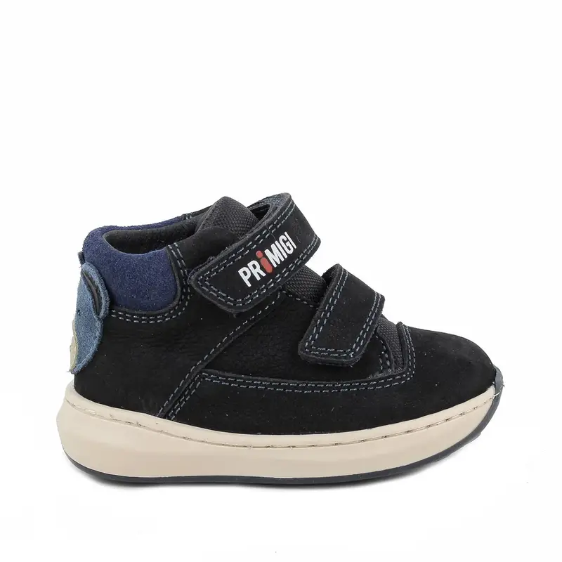 Scarpe da bambino blu con strap