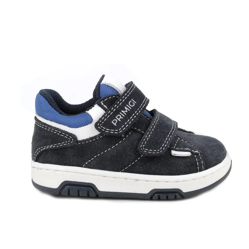 Scarpe da bambino blu con strap