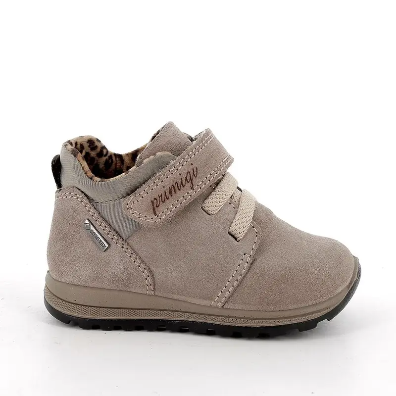 Scarpe gore-tex da bambina beige con strap