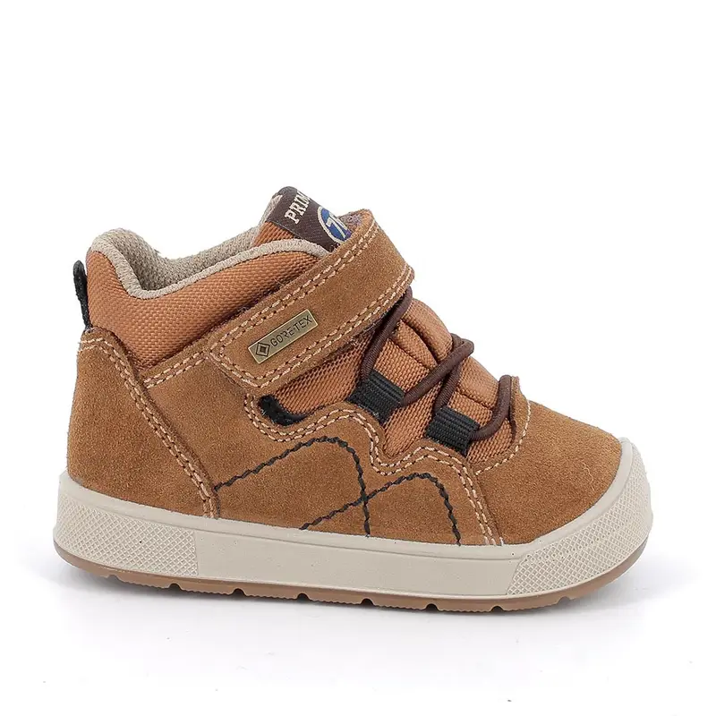 Scarpe gore-tex da bambino marrone con strap