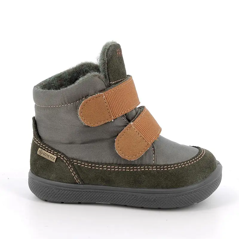 Scarpe gore-tex da bambino verde con strap