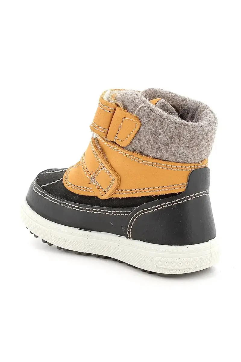 scarpe invernali in pelle bambino/a Giallo miniatura 3