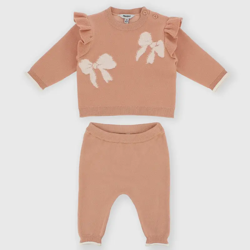 Set coordinato da bambina beige