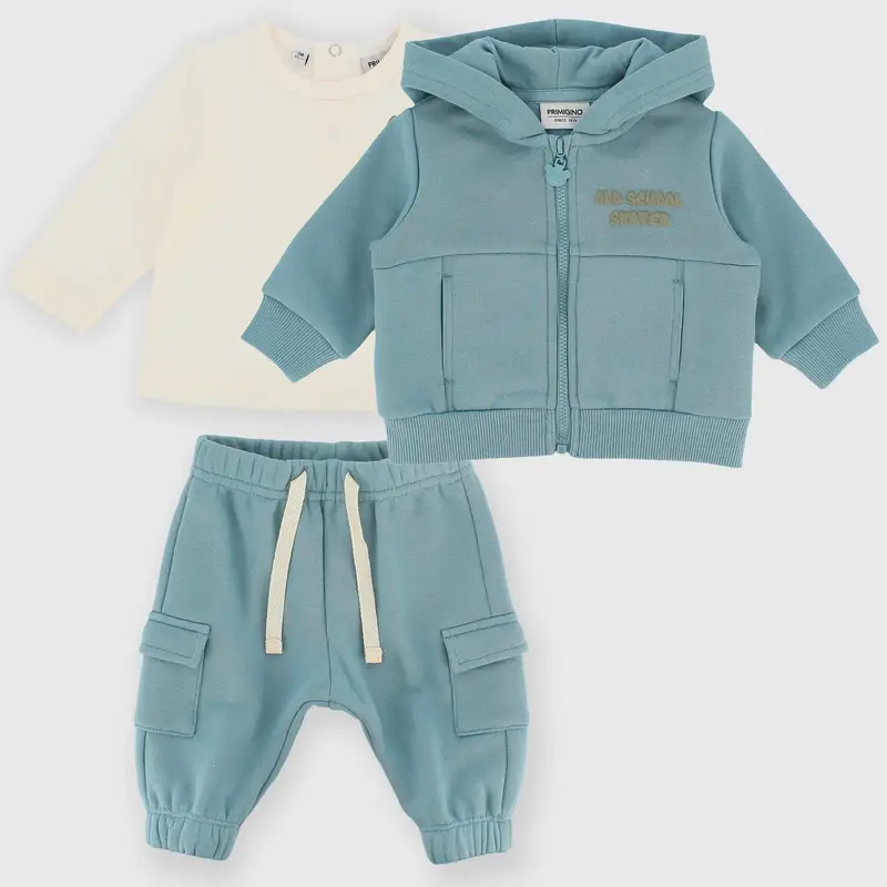 Set coordinato in felpa da bambino blu
