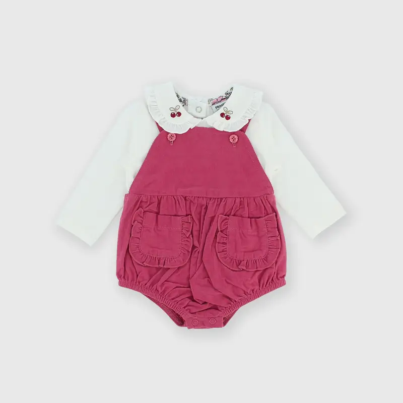 Set coordinato in jersey da bambina rosso