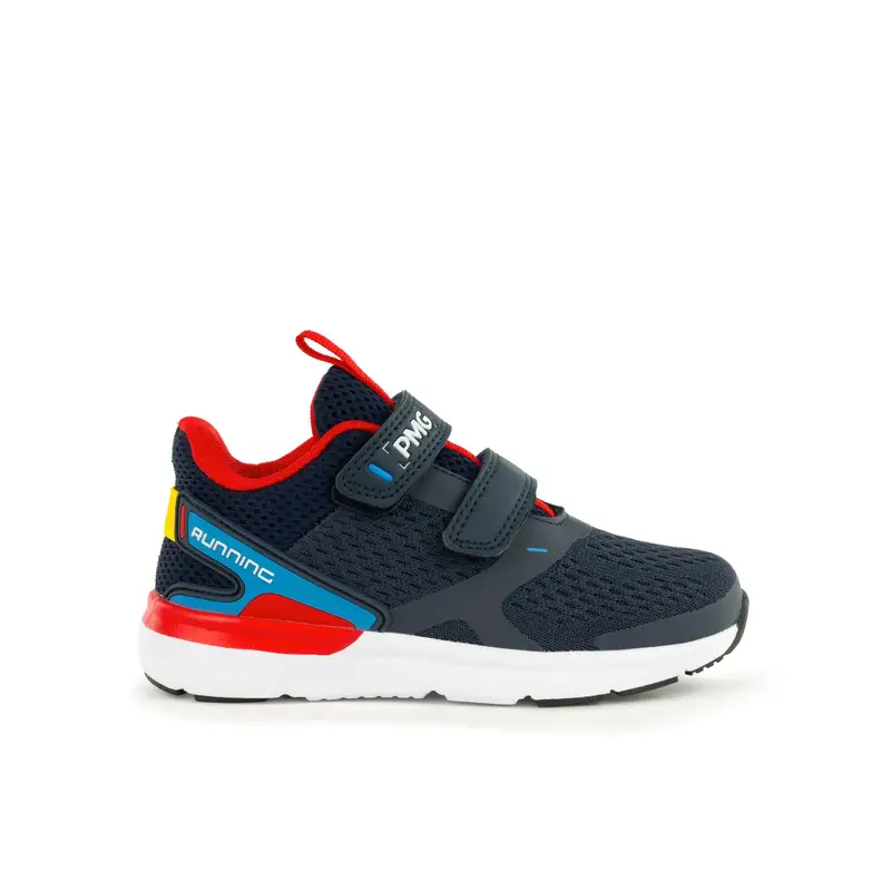 Sneakers blu da bambino con doppio strappo