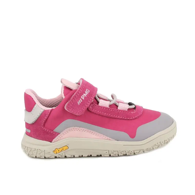 Sneakers da bambina fuxia con strap