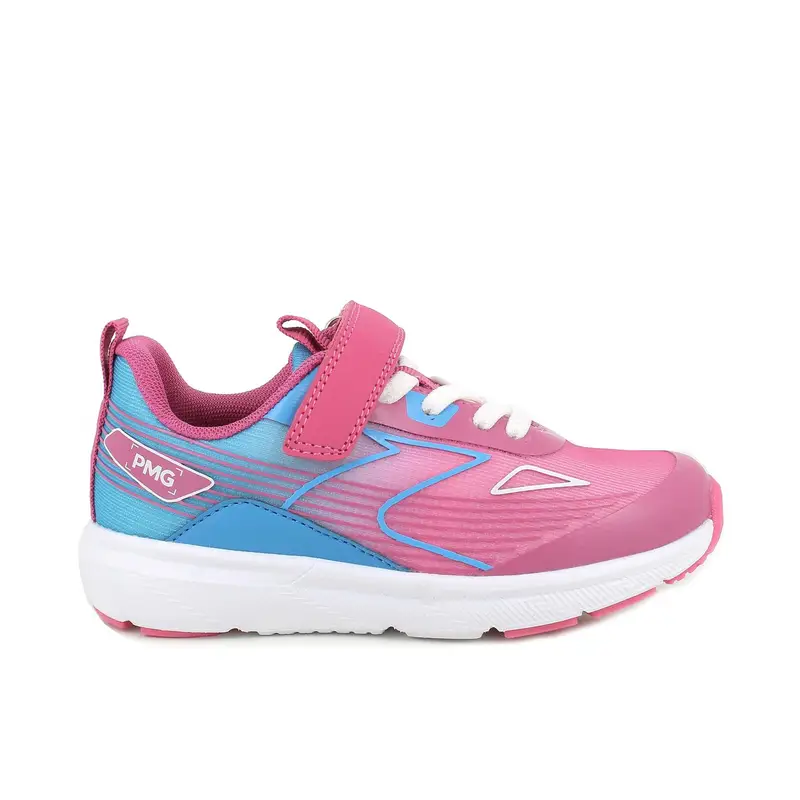 Sneakers da bambina fuxia con strap