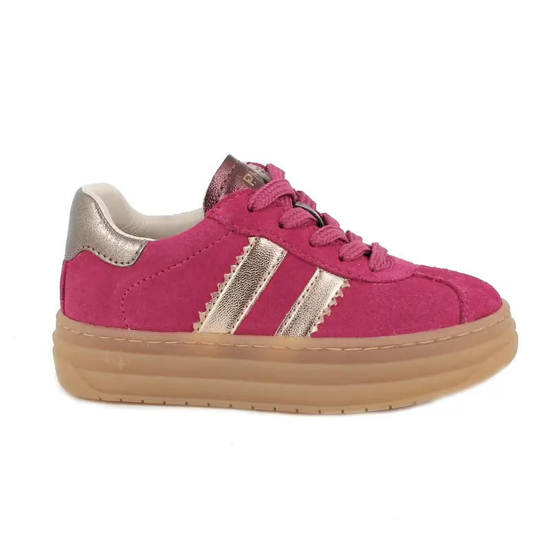 Sneakers da bambina fuxia con zip