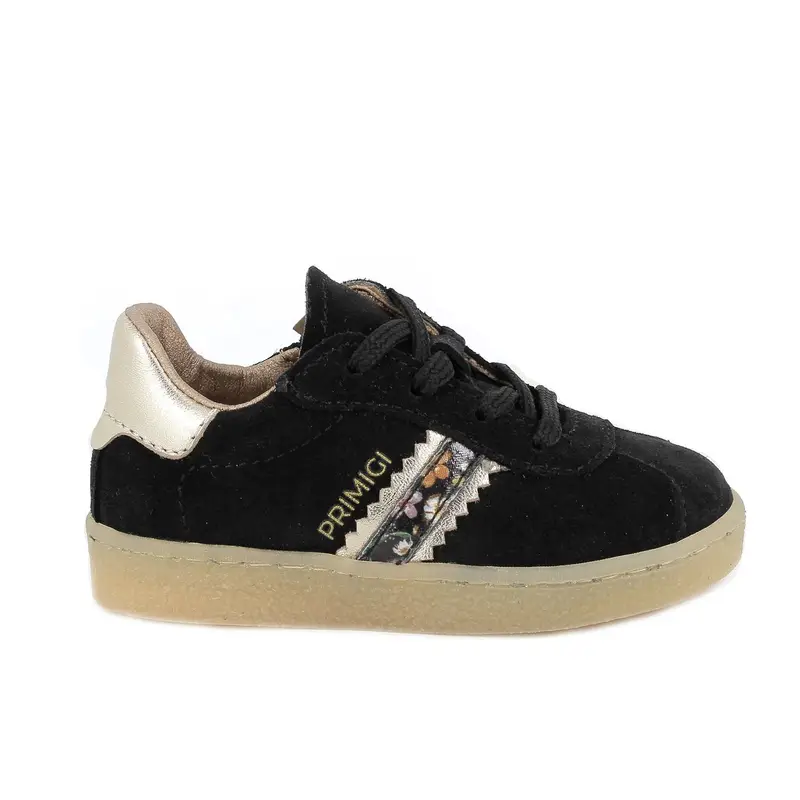 Sneakers da bambina nero con zip