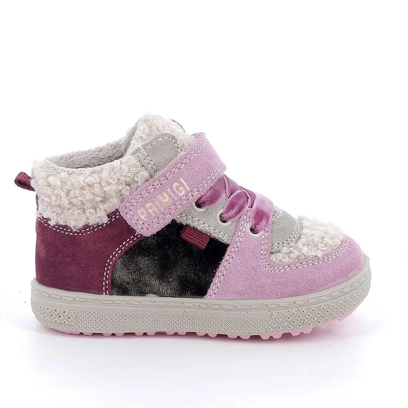 Sneakers da bambina rosa con strap