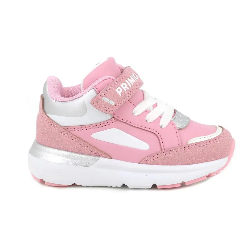 Sneakers da bambina rosa con strap
