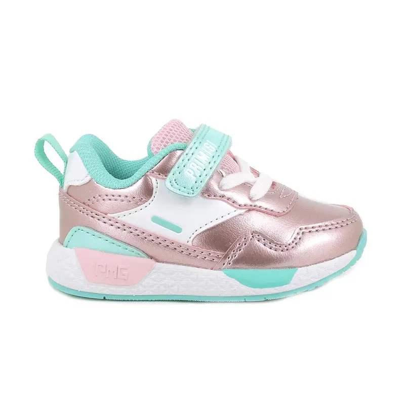 Sneakers da bambina rosa con strap